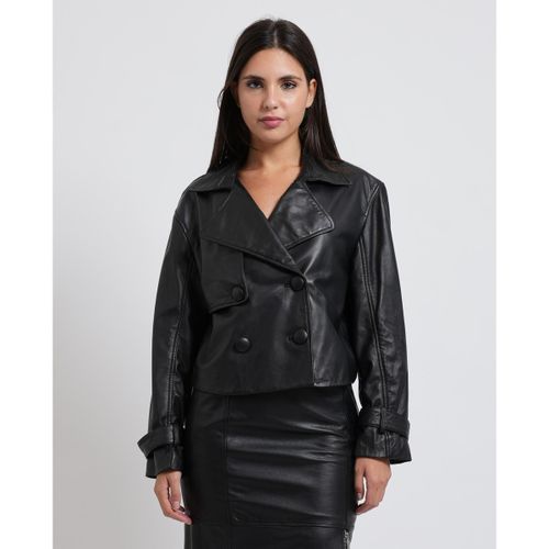 Blouson Blouson Armani en cuir coupe régulière - Armani Exchange - Modalova