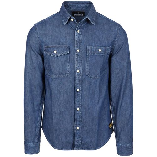 Chemise International Chemise Chambray Dufton Indigo - Barbour - Modalova