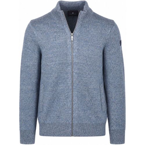 Sweat-shirt Cardigan Zippé Chiné Bleu-Gris - State Of Art - Modalova