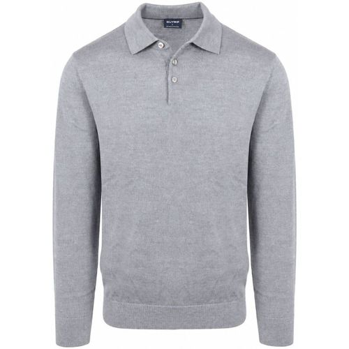 Sweat-shirt Polo Manches Longues Laine Gris - Olymp - Modalova