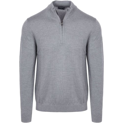 Sweat-shirt Pull Demi-Zip Laine Gris - Olymp - Modalova