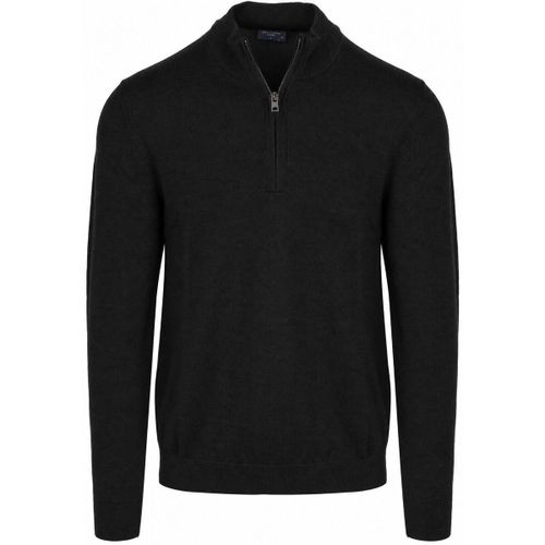 Sweat-shirt Pull Demi-Zip Laine Noir - Olymp - Modalova