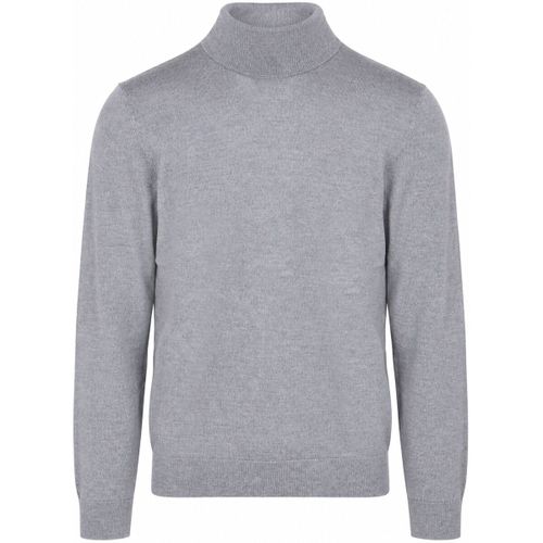 Sweat-shirt Pull Col Roulé en Laine Gris - Olymp - Modalova