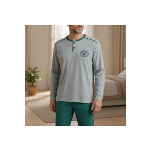 Pyjamas / Chemises de nuit Pyjama Doublé Polaire Écusson Brodé C2720 GRIS - Ozabi - Modalova