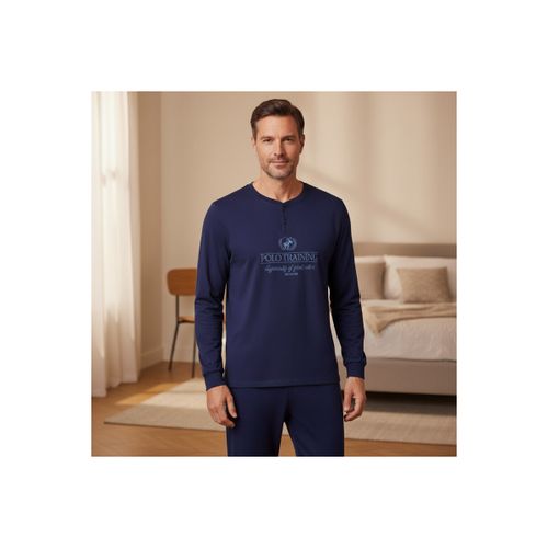 Pyjamas / Chemises de nuit Pyjama Doublé Polaire Print Brodé C2700 MARINE - Ozabi - Modalova