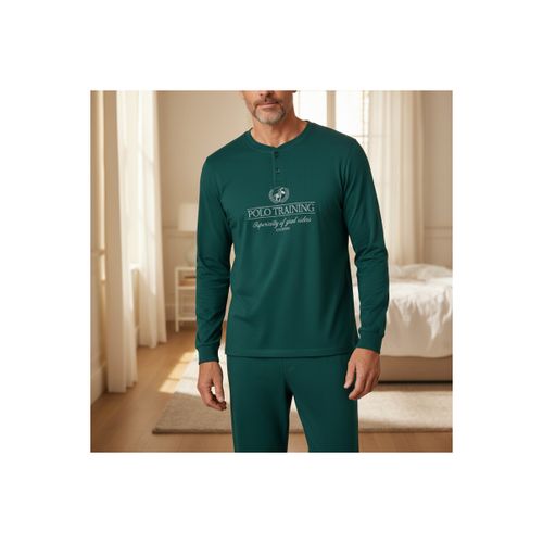 Pyjamas / Chemises de nuit Pyjama Doublé Polaire Print Brodé C2700 VERT - Ozabi - Modalova