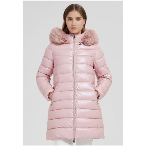 Manteau Doudoune Mi Longue F, Rose - Kebello - Modalova