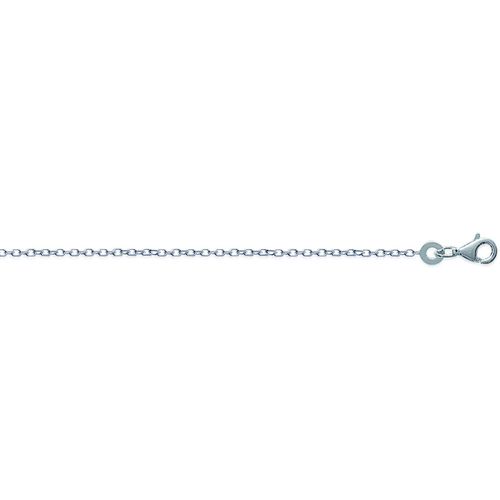Collier Chaine maille forçat argent rhodié 38 cm - Brillaxis - Modalova