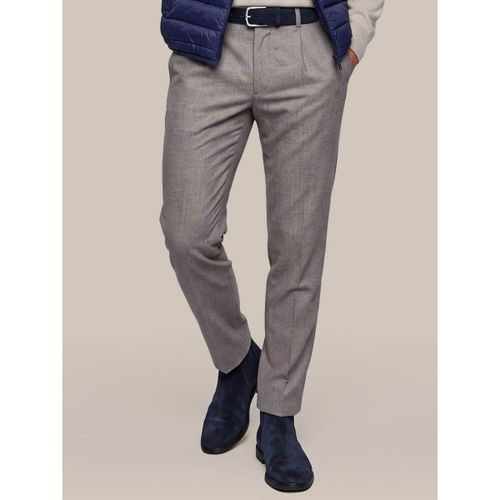 Pantalon Chino Pico Pleat Check Sable - Suitable - Modalova