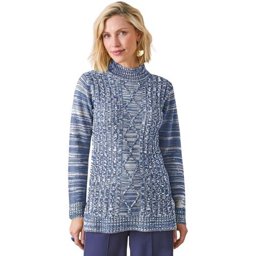 Pull Pull col montant maille torsadée - Daxon - Modalova