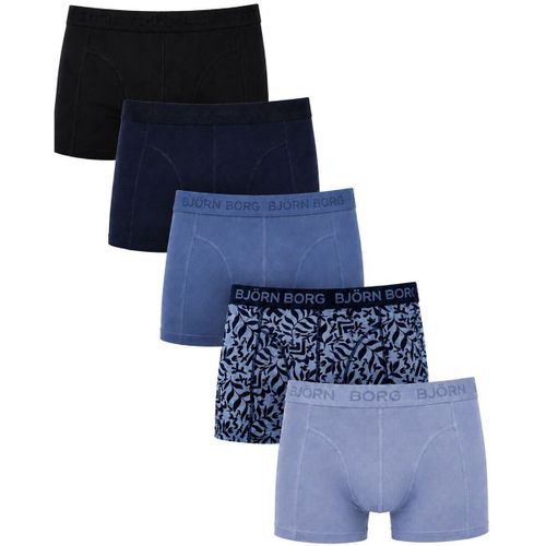 Caleçons Boxers Cotton Stretch Lot de 5 Bleu - Björn Borg - Modalova