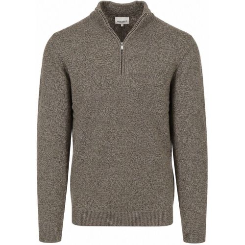 Sweat-shirt Pull Demi-Zip Mélange Laine Vert - Profuomo - Modalova