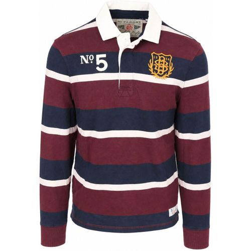 Sweat-shirt Rugby Polo Double Emblem Stripe Port Navy - Superdry - Modalova