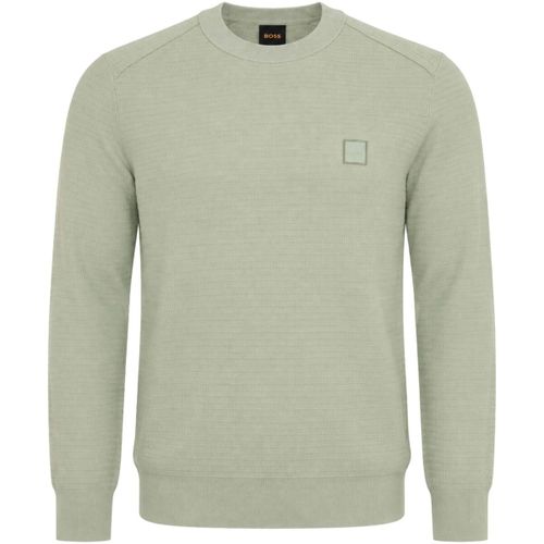 Sweat-shirt BOSS Pull Tempest Vert - BOSS - Modalova