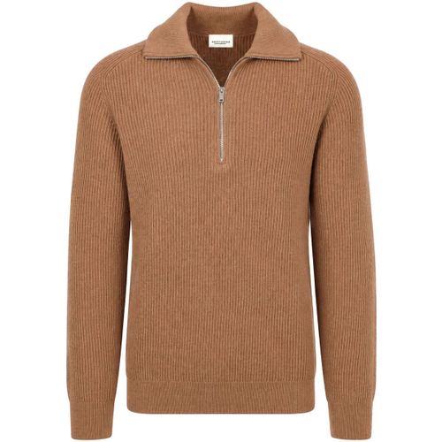 Sweat-shirt Pull Demi-Zip Laine Cognac - Profuomo - Modalova