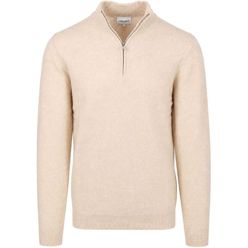 Sweat-shirt Pull Demi-Zip Mélange Laine Sable - Profuomo - Modalova