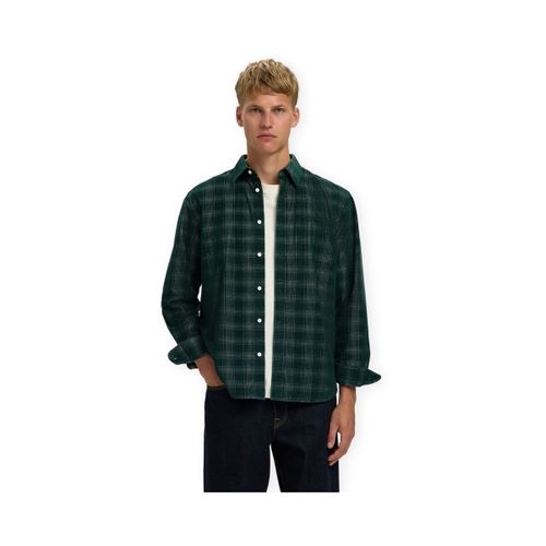 Chemise RegClaus Cord Shirt - Pine Grove/Egret - Selected - Modalova