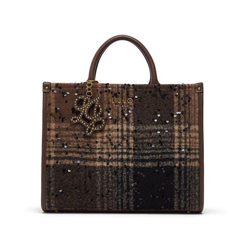 Sac a main Sac moyen format à carreaux avec paillettes - Liu Jo - Modalova