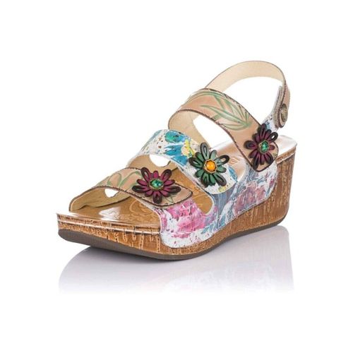 Sandales compensées Sandale à talon compensé - Cuir - Laura Vita - Modalova