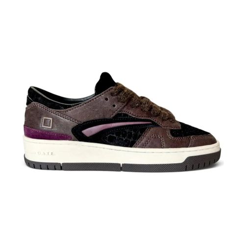 Baskets Rendez-vous, baskets de tournoi, crocodile, noir-brun - D.A.T.E. - Modalova