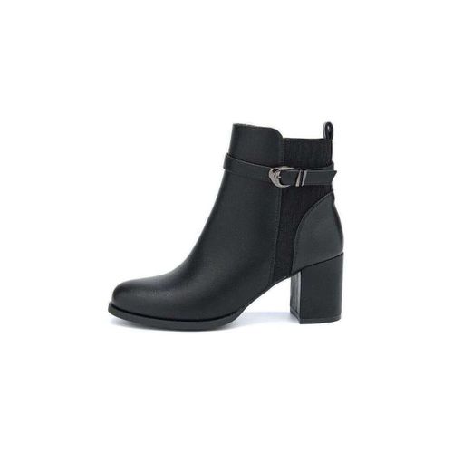 Bottines Bottines à talon large et bride à boucle - noir - Vera Collection - Modalova