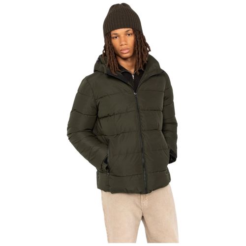 Veste Doudoune a capuche Ref Ethley Kaki Fonce - Schott - Modalova