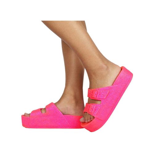 Mules Sandales compensées CAIPIRINHA NEON - Cacatoès - Modalova