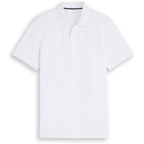 T-shirt Polo BASIQUE maille piquée White - Tom Tailor - Modalova
