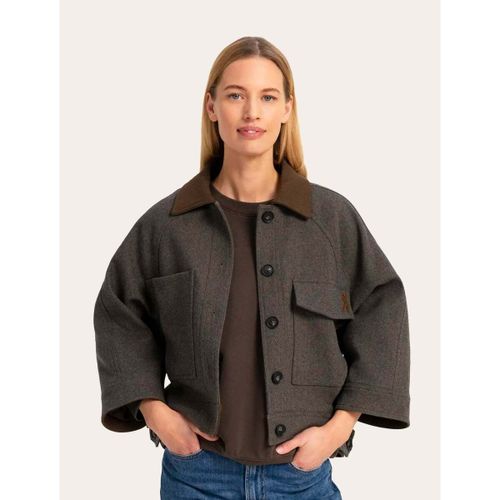 Blouson Oversize Laine Contrastee - Yaya - Modalova