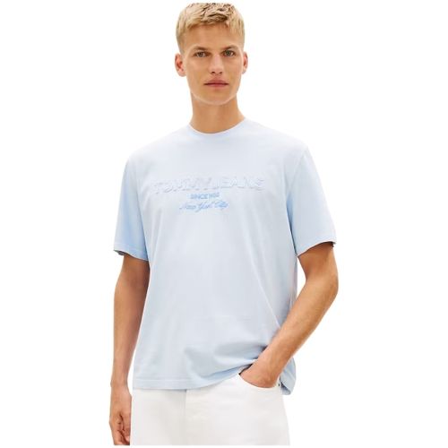 T-shirt T shirt Tommy Jeans Ref dm0dm22545 C3Q Bleu ciel - Tommy Hilfiger - Modalova