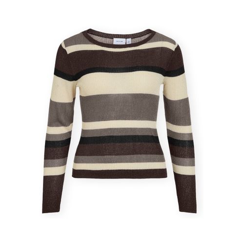 Pull Ember Open Knit - Super Light Natural Melange/Falcon - Vila - Modalova