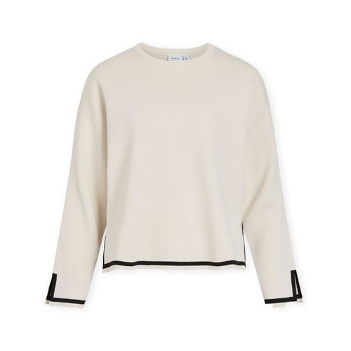 Pull Sway Contrast Knit - Birch/Black - Vila - Modalova