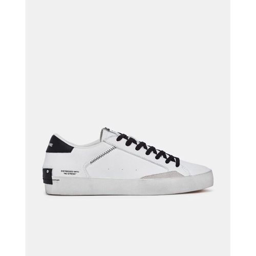 Baskets DISTRESSED 16001PP5-10 WHITE BLACK - Crime London - Modalova