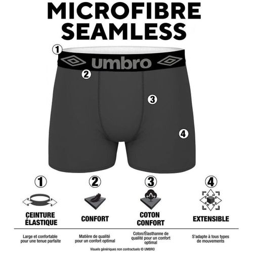 Boxers Lot de 4 boxers sans couture Seamless - Umbro - Modalova