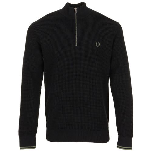 Pull Waffle Stitch Half Zip Jumper - Fred Perry - Modalova