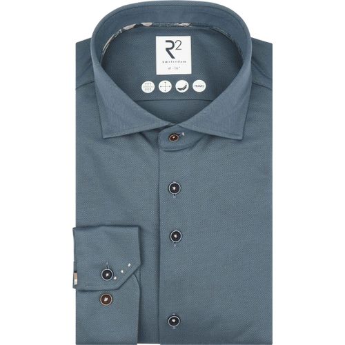 Chemise Dobby Chemise Maille Blue - R2 Amsterdam - Modalova
