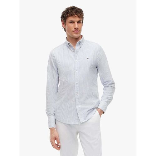 Chemise Chemise rayée bleue en coton - Tommy Hilfiger - Modalova