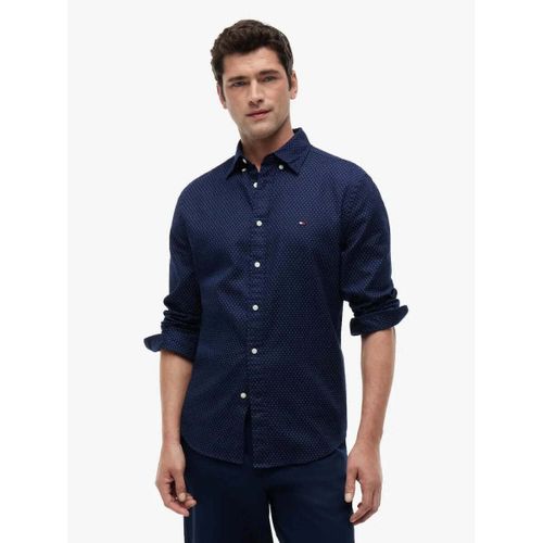 Chemise Chemise à motifs marine en coton - Tommy Hilfiger - Modalova