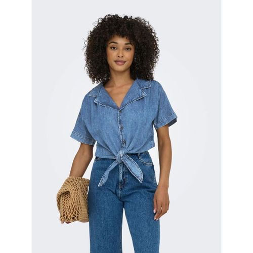Chemise 15359080 ONLPAULA S/S-MEDIUM BLUE - Only - Modalova