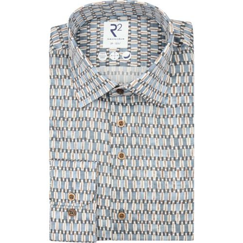Chemise Chemise Imprimée Blue - R2 Amsterdam - Modalova