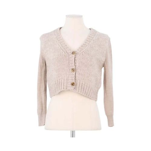 Gilet Cardigan en laine beige - Paule Ka - Modalova
