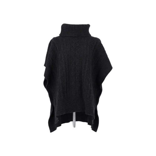 Ponchos / Capes de pluie Poncho en laine noir - Chloe - Modalova