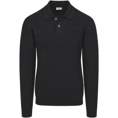T-shirt Buttons Polo Maille Jacquard Noir - No Excess - Modalova