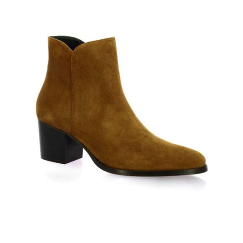 Bottines Boots cuir velours tabac - Vidi Studio - Modalova