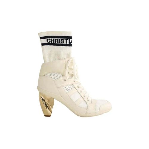 Bottines Boots à lacets blanches - Dior - Modalova