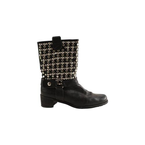 Boots Boots à boucles en cuir noires - Stuart Weitzman - Modalova