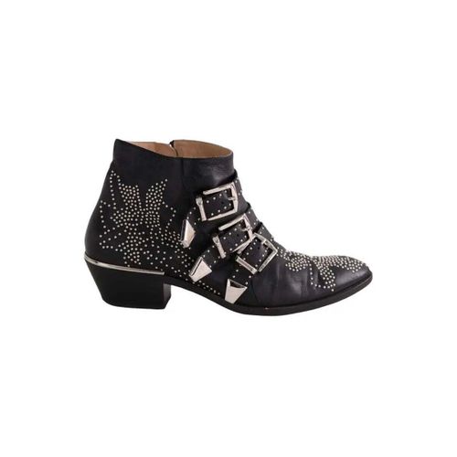 Bottines Boots à boucles noires - Chloe - Modalova