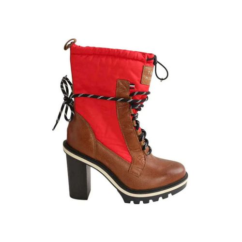 Bottines Boots à lacets rouges - Tommy Hilfiger - Modalova