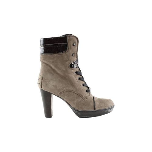Bottines Boots à lacets en daim grises - Tod's - Modalova