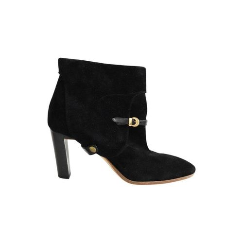 Bottines Boots à boucles en daim noires - Michel Perry - Modalova